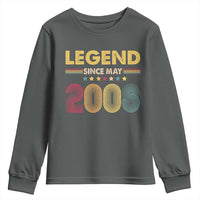May 18th Birthday Youth Sweatshirt Legends Since May 2008 Retro Bday
