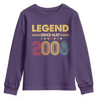 May 18th Birthday Youth Sweatshirt Legends Since May 2008 Retro Bday