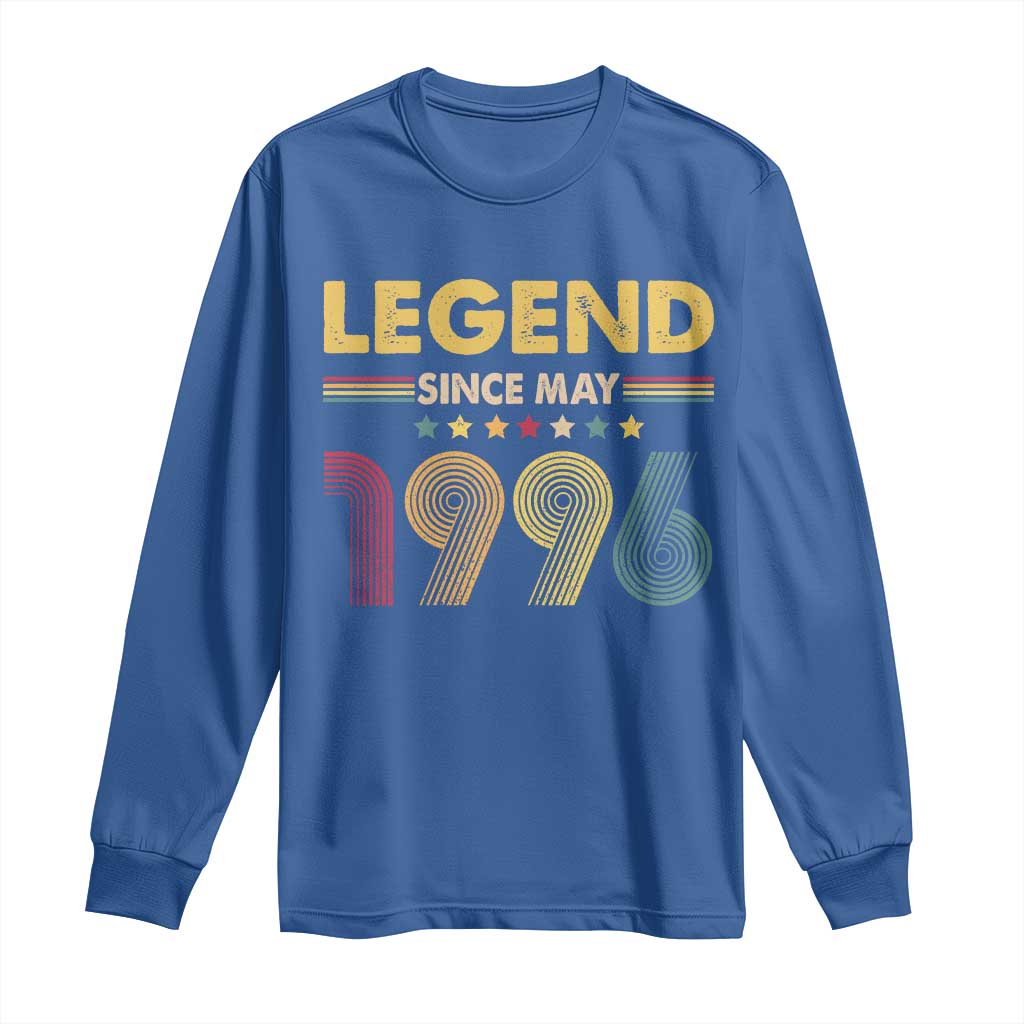 May 30th Birthday Long Sleeve Shirt Legends Since May 1996 Retro Bday