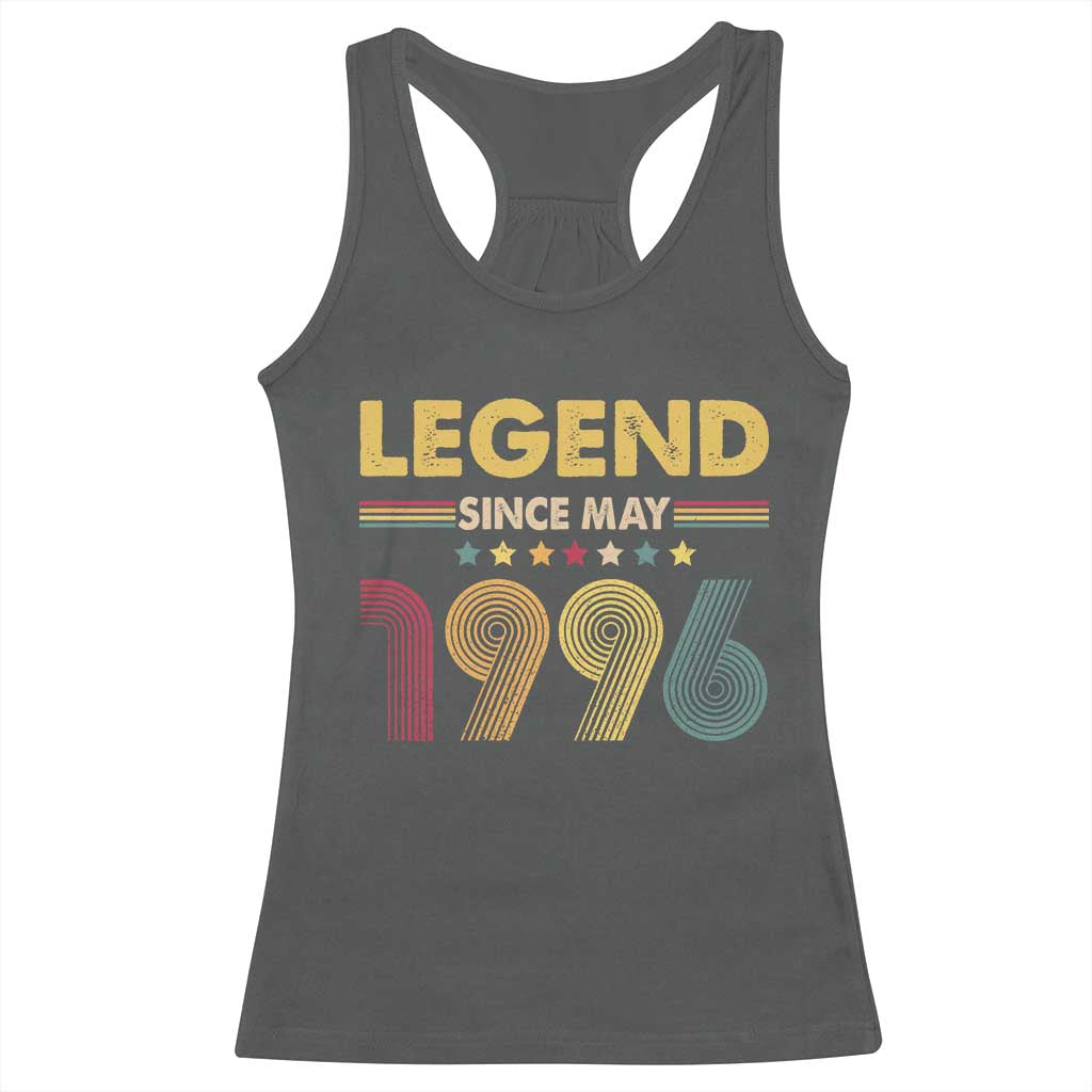 May 30th Birthday Racerback Tank Top Legends Since May 1996 Retro Bday
