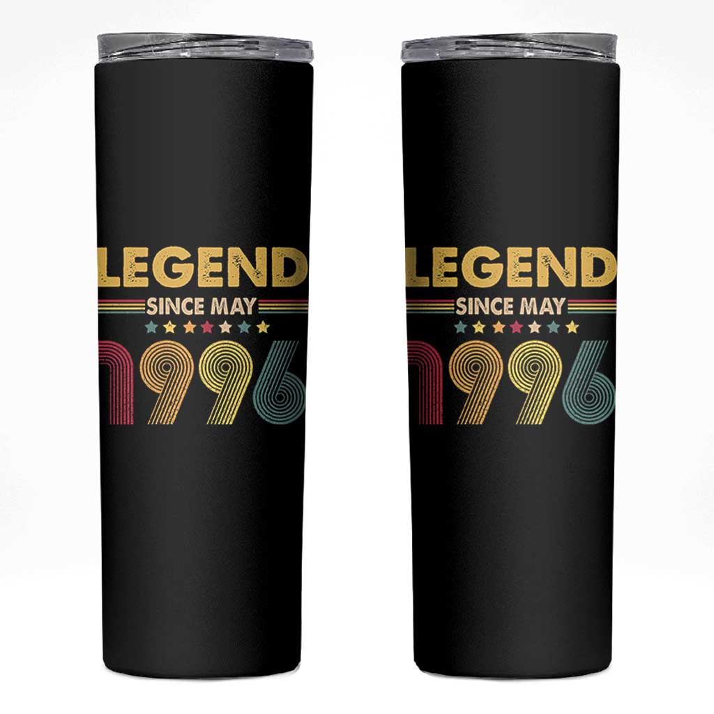 May 30th Birthday Skinny Tumbler Legends Since May 1996 Retro Bday