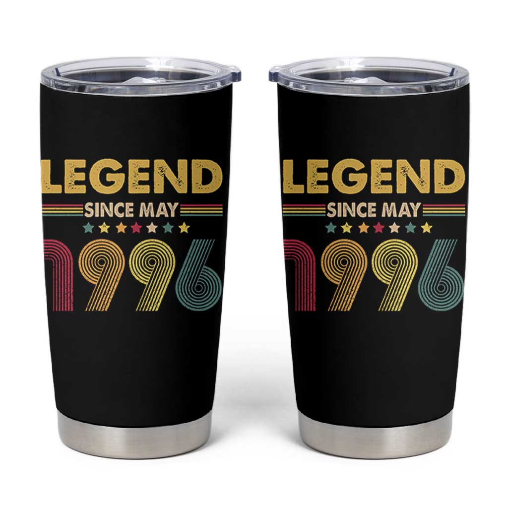 May 30th Birthday Tumbler Cup Legends Since May 1996 Retro Bday