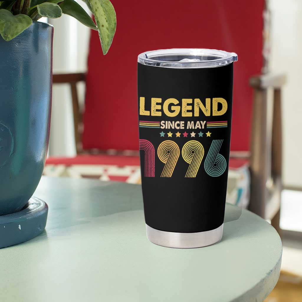 May 30th Birthday Tumbler Cup Legends Since May 1996 Retro Bday