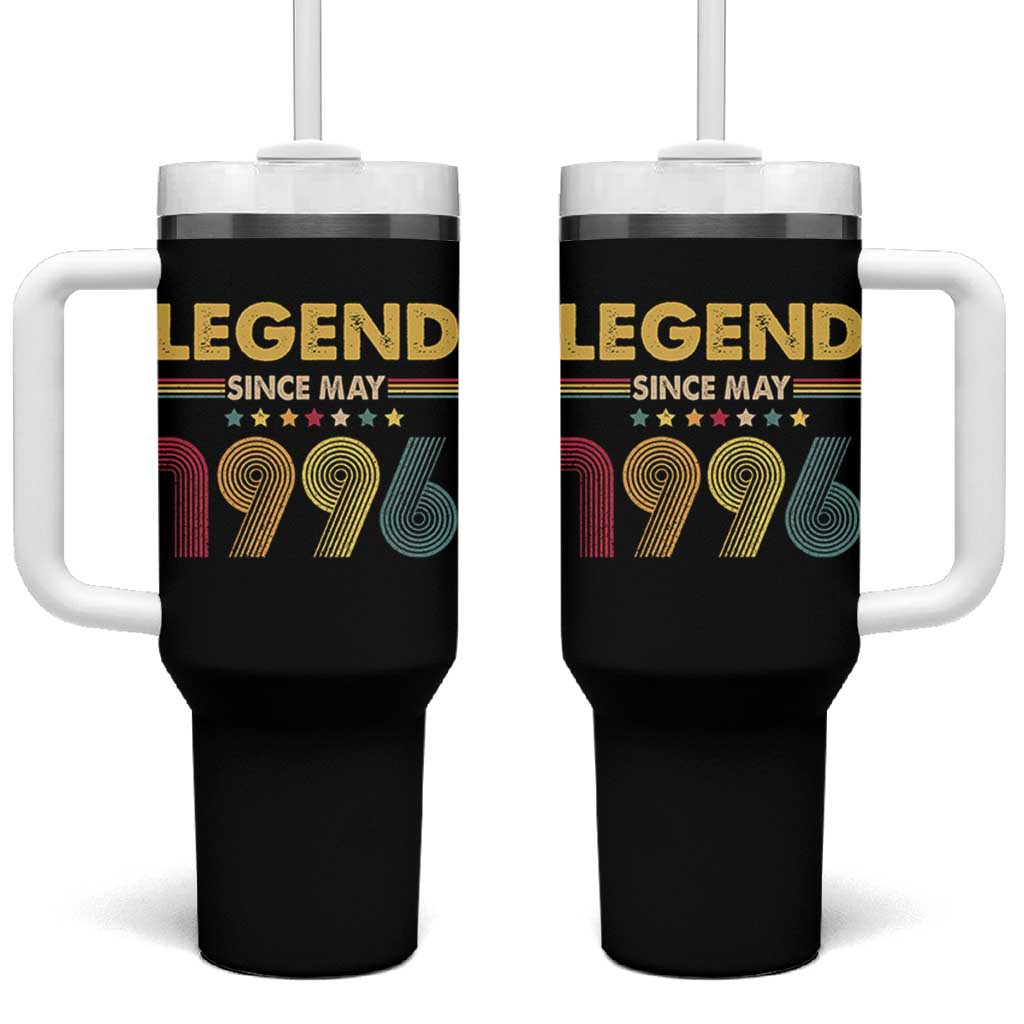 May 30th Birthday Tumbler With Handle Legends Since May 1996 Retro Bday