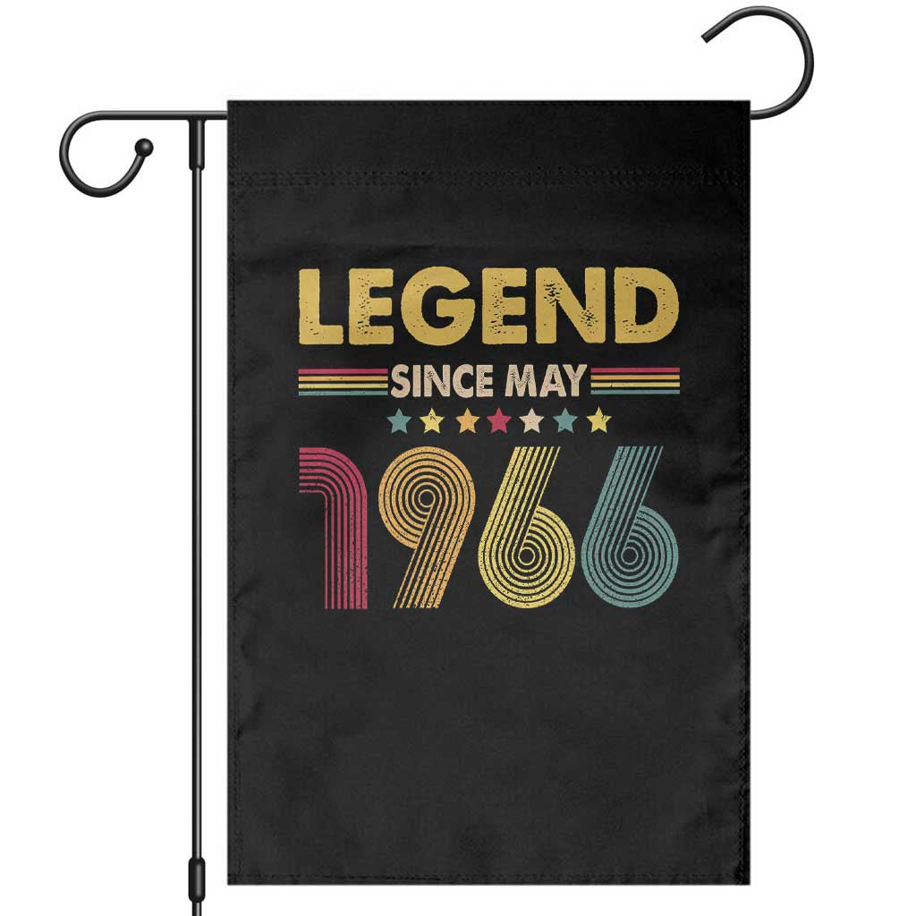 May 60th Birthday Garden Flag Legends Since May 1966 Retro Bday
