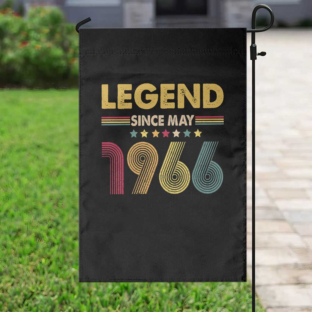 May 60th Birthday Garden Flag Legends Since May 1966 Retro Bday