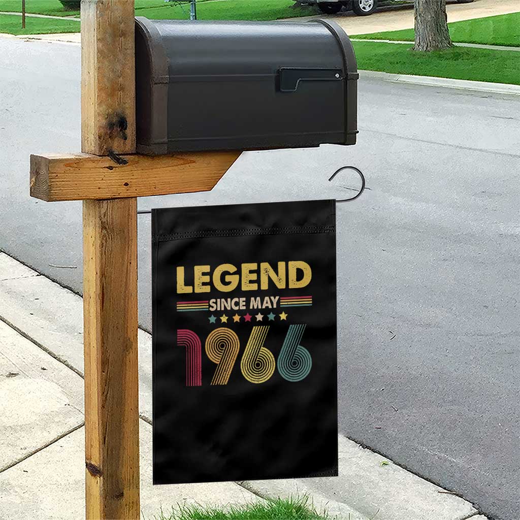 May 60th Birthday Garden Flag Legends Since May 1966 Retro Bday