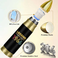 May 60th Birthday Bullet Tumbler Legends Since May 1966 Retro Bday