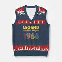May 60th Birthday V-Neck Knit Sweater Vest Legends Since May 1966 Retro Bday