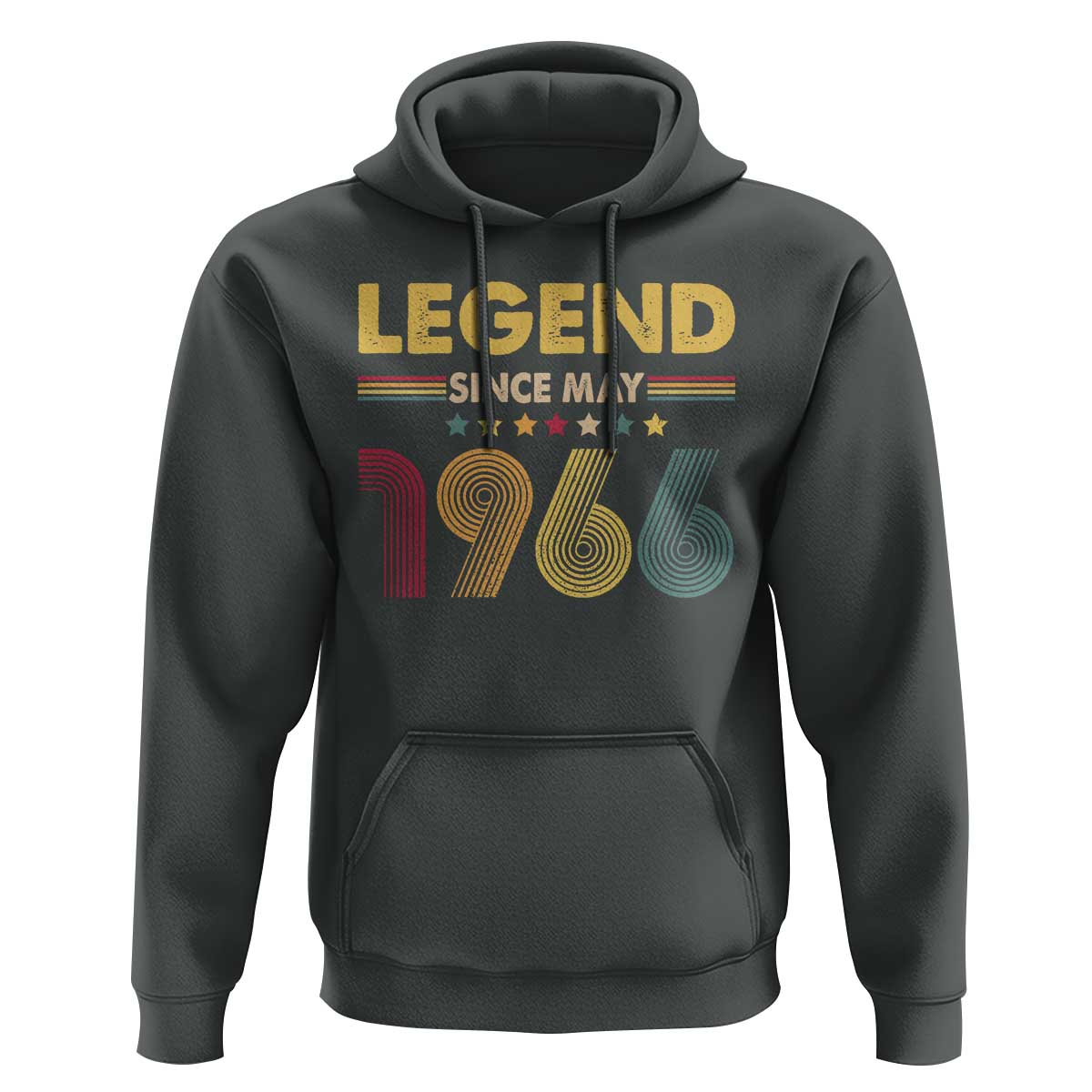 May 60th Birthday Hoodie Legends Since May 1966 Retro Bday