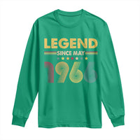 May 60th Birthday Long Sleeve Shirt Legends Since May 1966 Retro Bday