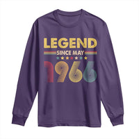 May 60th Birthday Long Sleeve Shirt Legends Since May 1966 Retro Bday