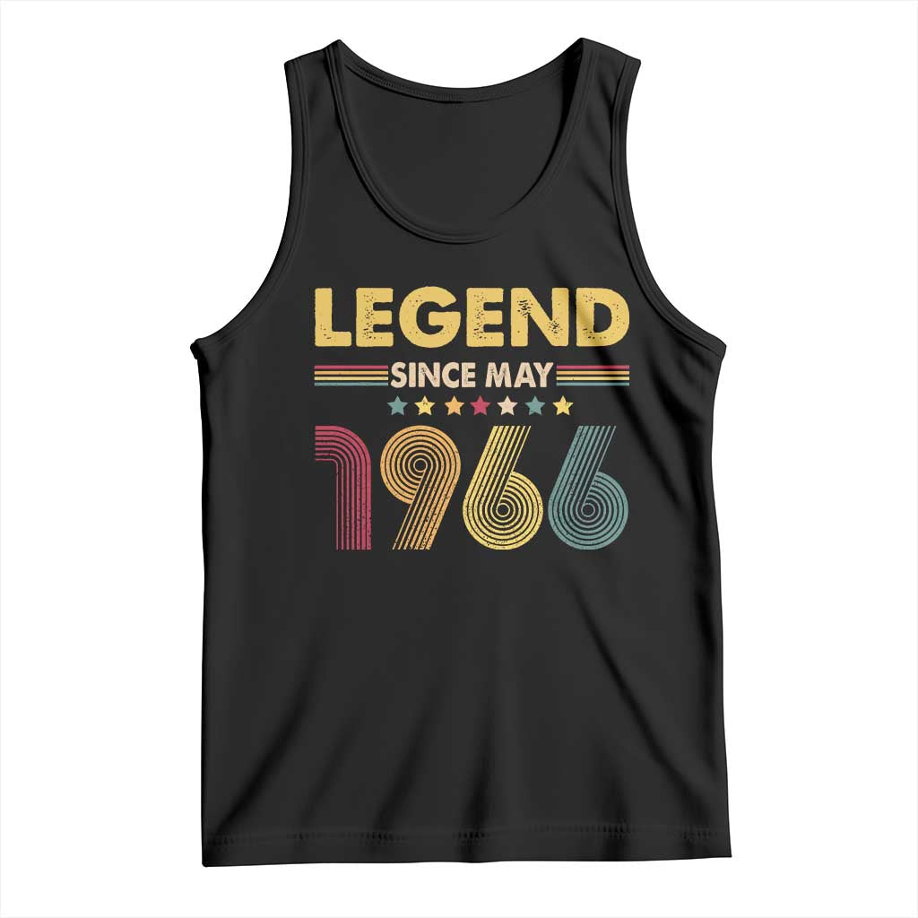 May 60th Birthday Tank Top Legends Since May 1966 Retro Bday