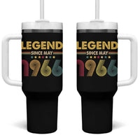 May 60th Birthday Tumbler With Handle Legends Since May 1966 Retro Bday