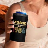 May 40th Birthday 4 in 1 Can Cooler Tumbler Legends Since May 1986 Retro Bday
