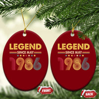 May 40th Birthday Ceramic Ornament Legends Since May 1986 Retro Bday
