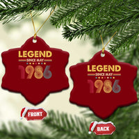 May 40th Birthday Ceramic Ornament Legends Since May 1986 Retro Bday