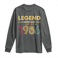May 40th Birthday Long Sleeve Shirt Legends Since May 1986 Retro Bday
