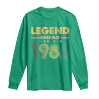 May 40th Birthday Long Sleeve Shirt Legends Since May 1986 Retro Bday