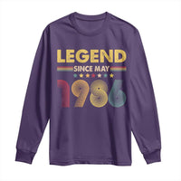 May 40th Birthday Long Sleeve Shirt Legends Since May 1986 Retro Bday