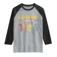 May 40th Birthday Raglan Shirt Legends Since May 1986 Retro Bday