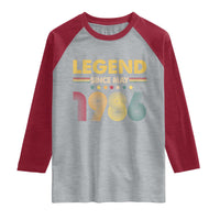May 40th Birthday Raglan Shirt Legends Since May 1986 Retro Bday