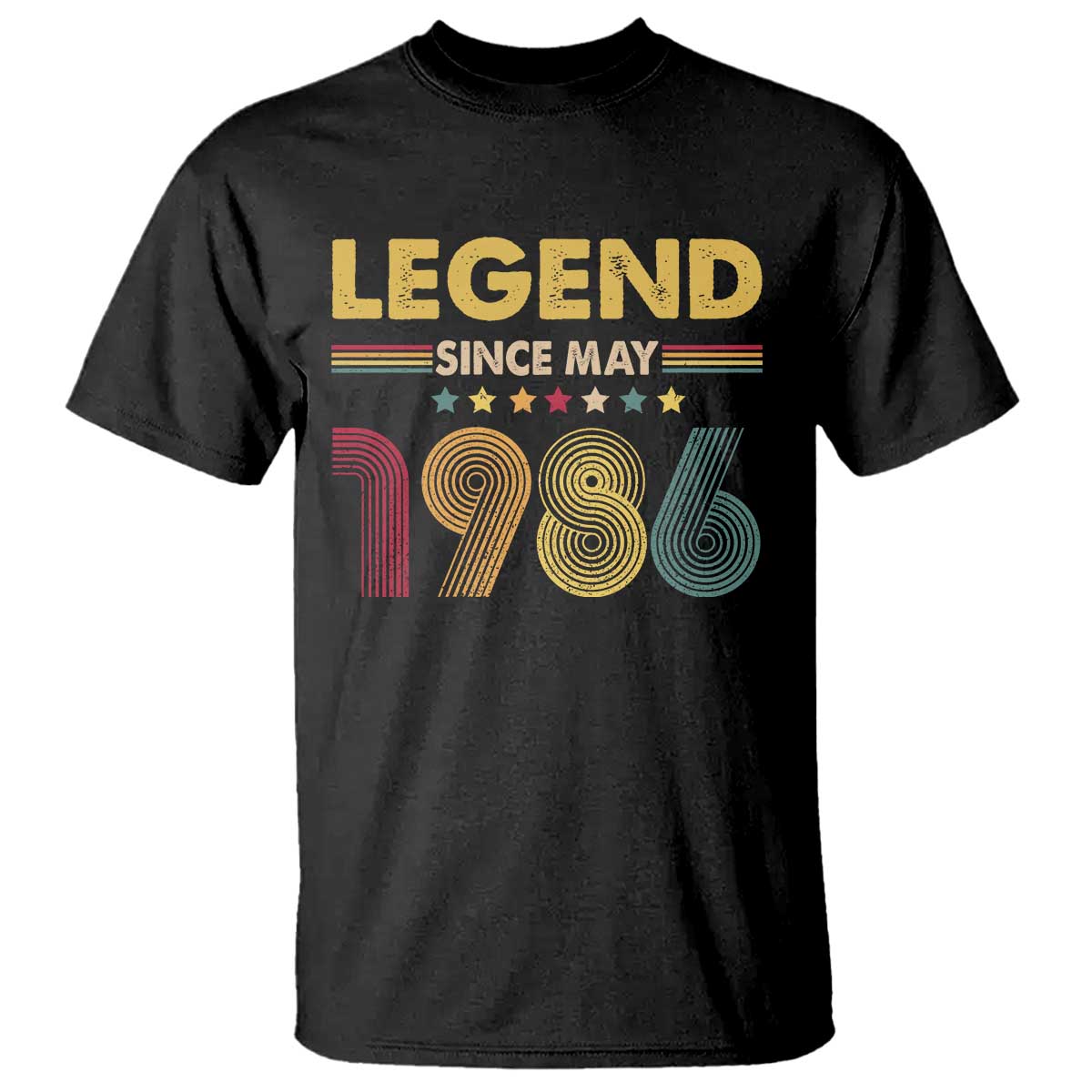 May 40th Birthday T Shirt Legends Since May 1986 Retro Bday
