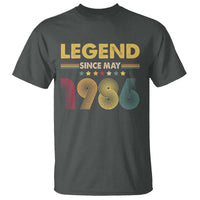 May 40th Birthday T Shirt Legends Since May 1986 Retro Bday
