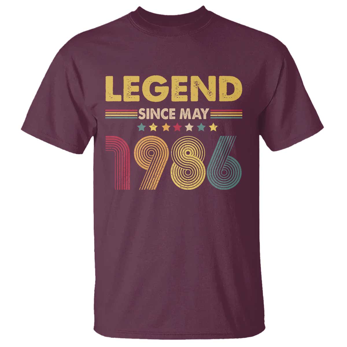 May 40th Birthday T Shirt Legends Since May 1986 Retro Bday