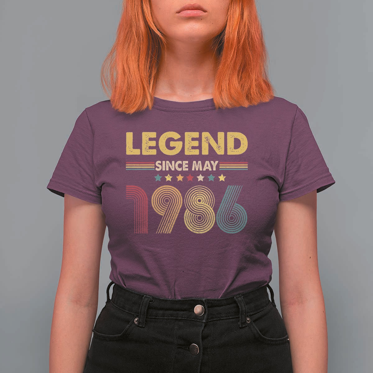 May 40th Birthday T Shirt For Women Legends Since May 1986 Retro Bday