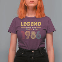 May 40th Birthday T Shirt For Women Legends Since May 1986 Retro Bday