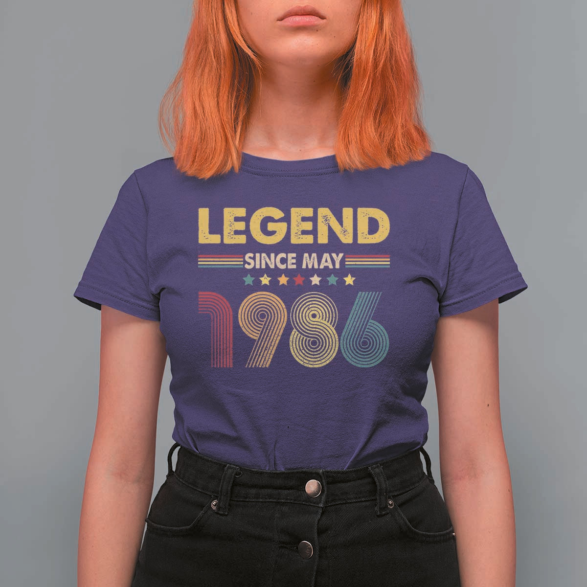 May 40th Birthday T Shirt For Women Legends Since May 1986 Retro Bday