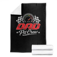 Dad Pit Crew Throw Blanket Racing Family Matching Father's Day