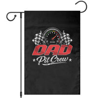 Dad Pit Crew Garden Flag Racing Family Matching Father's Day