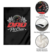 Dad Pit Crew Garden Flag Racing Family Matching Father's Day