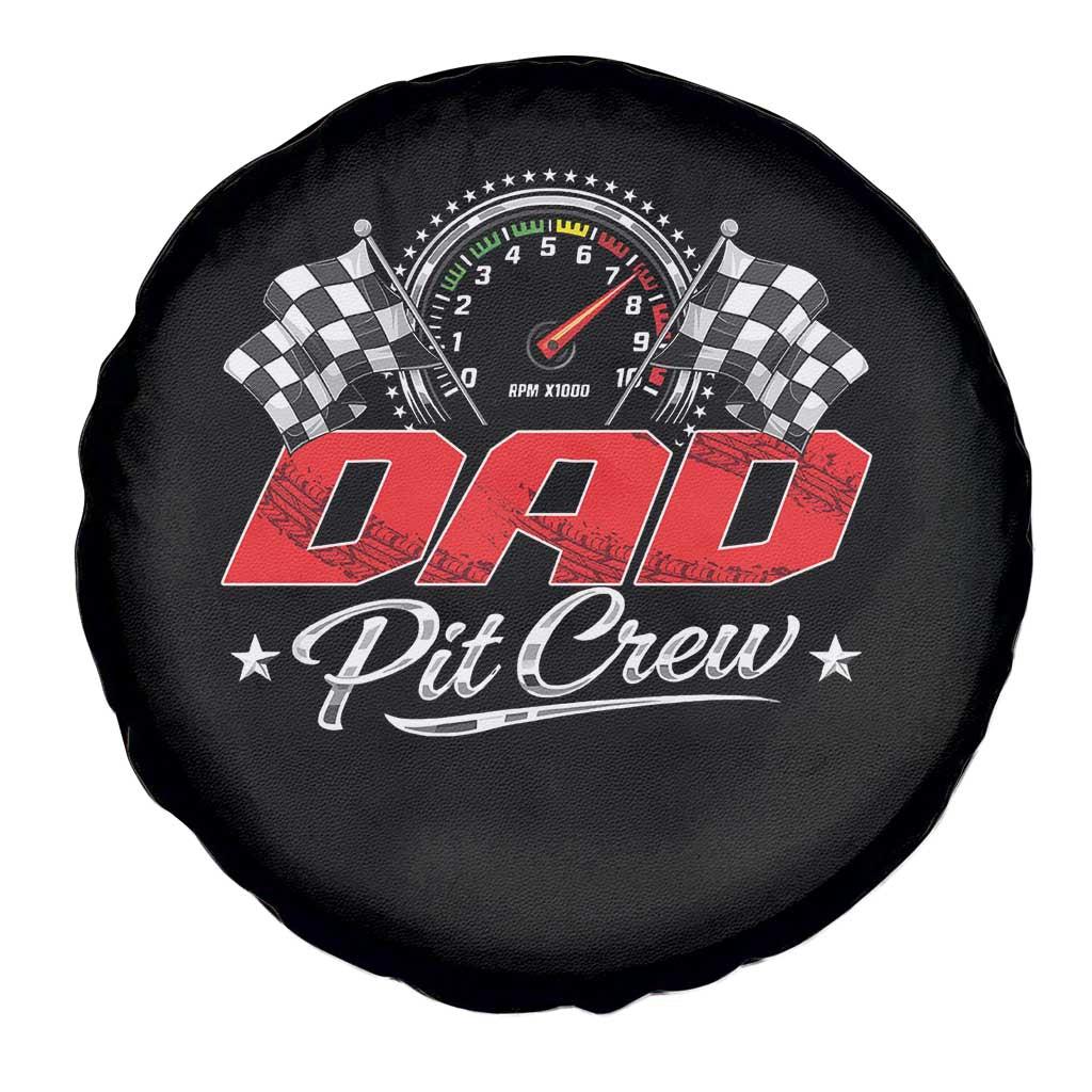 Dad Pit Crew Spare Tire Cover Racing Family Matching Father's Day