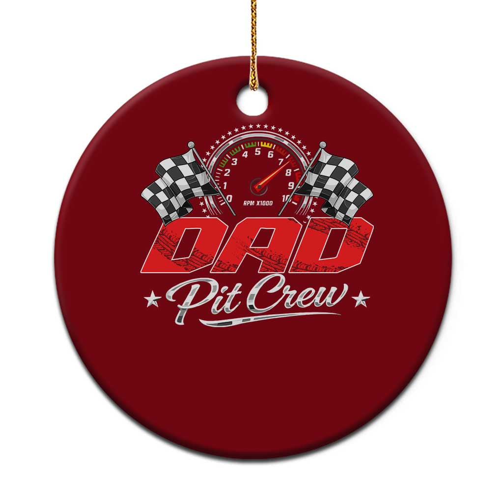 Dad Pit Crew Ceramic Ornament Racing Family Matching Father's Day