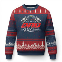 Dad Pit Crew Ugly Christmas Sweater Racing Family Matching Father's Day