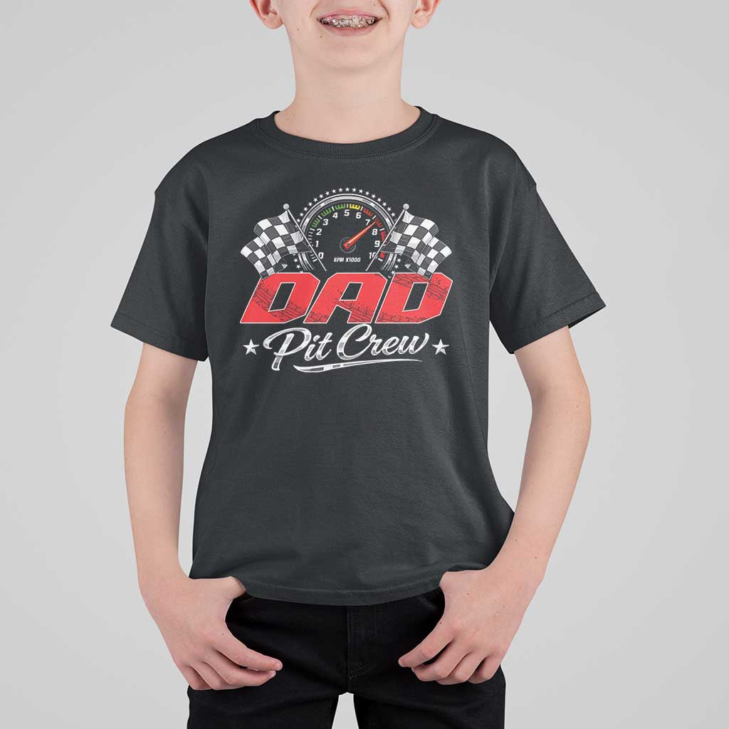 Dad Pit Crew T Shirt For Kid Racing Family Matching Father's Day