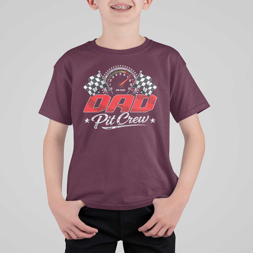 Dad Pit Crew T Shirt For Kid Racing Family Matching Father's Day