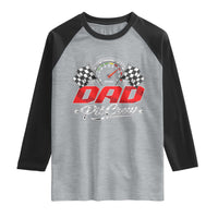 Dad Pit Crew Raglan Shirt Racing Family Matching Father's Day