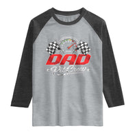 Dad Pit Crew Raglan Shirt Racing Family Matching Father's Day