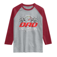Dad Pit Crew Raglan Shirt Racing Family Matching Father's Day