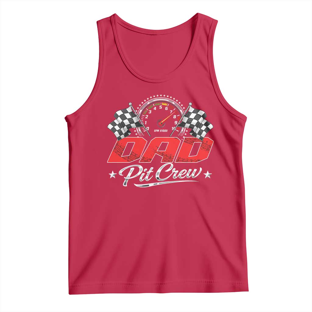 Dad Pit Crew Tank Top Racing Family Matching Father's Day