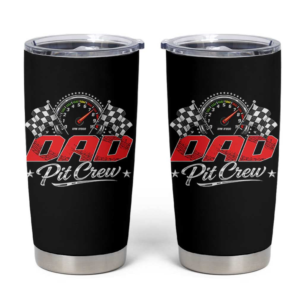 Dad Pit Crew Tumbler Cup Racing Family Matching Father's Day