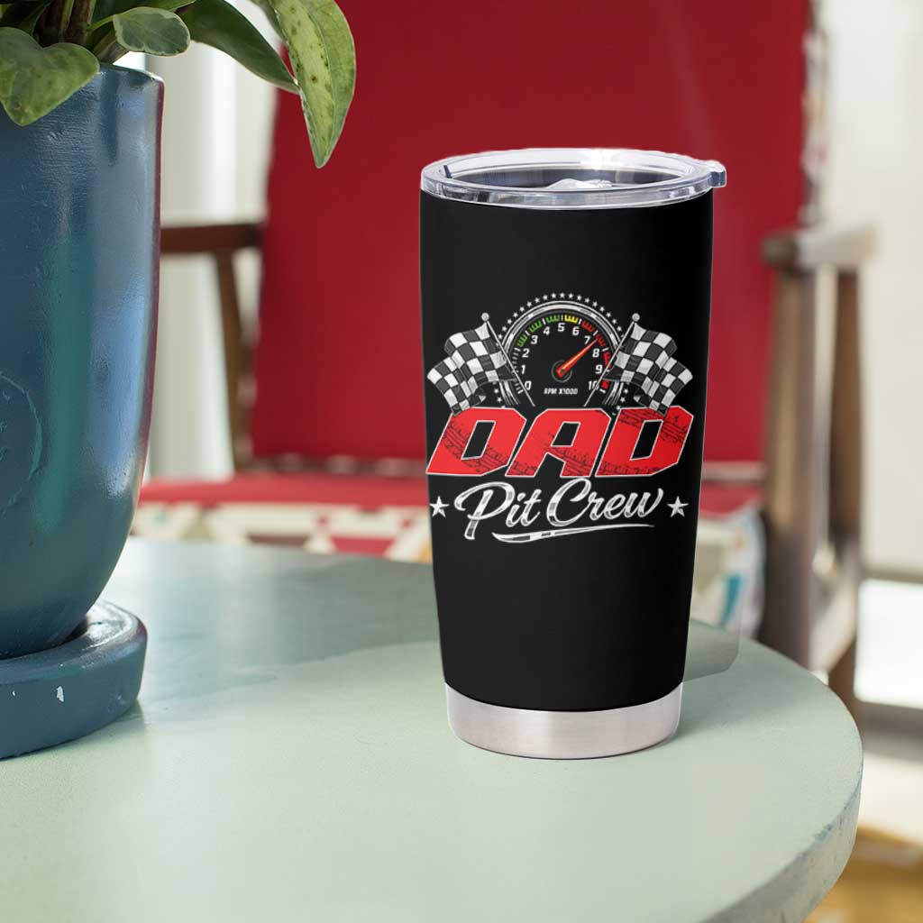 Dad Pit Crew Tumbler Cup Racing Family Matching Father's Day