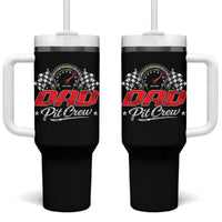 Dad Pit Crew Tumbler With Handle Racing Family Matching Father's Day