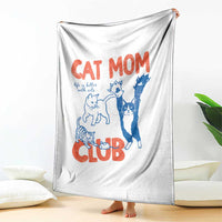 Cat Mom Club Throw Blanket Life is Better with Cats Mothers Day