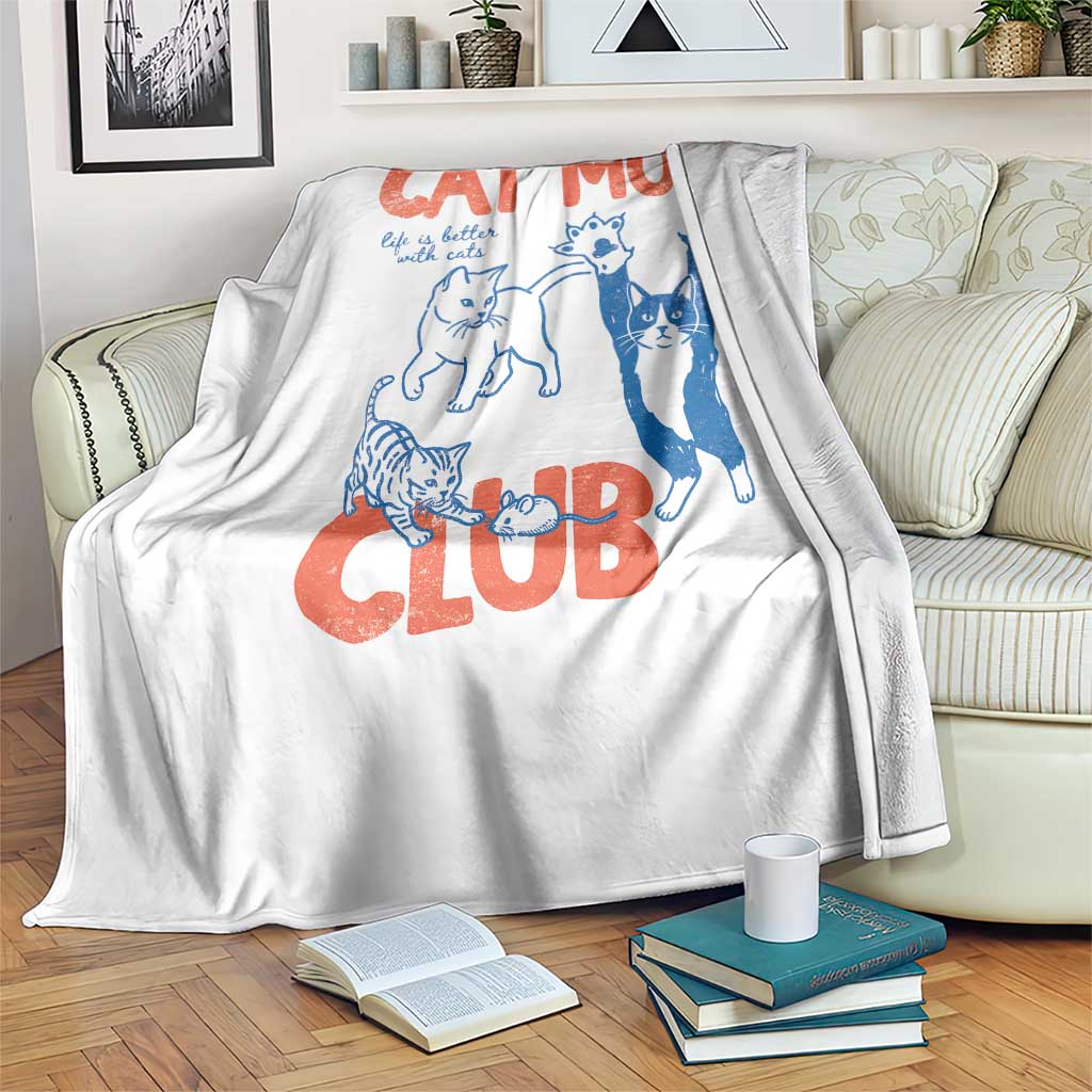 Cat Mom Club Throw Blanket Life is Better with Cats Mothers Day