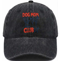Dog Mom Club Washed Cotton Baseball Cap Life is Better with Dogs Mother's Day